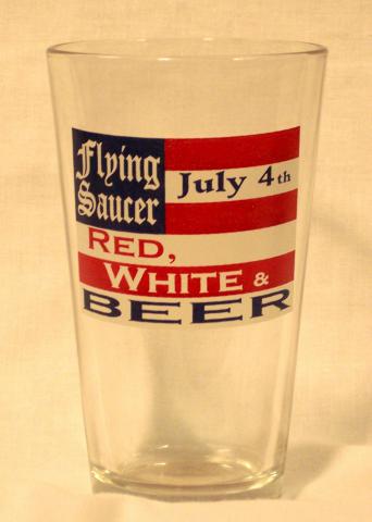 2001 July 4th Glass - Red, White & Beer